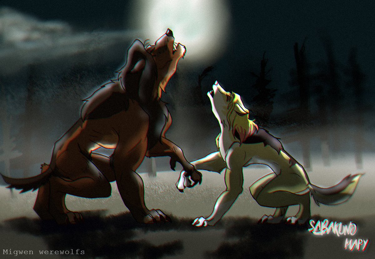 SabakuNoMapy's tweet photo. Día 6 - Monster.
No sé si lo hice bien... o si capté le conepto jiji hice lo que pude, quise participar toda la semana ... pero no hubo tiempo U__U ... <3
Cotexto: Dos werewolf aullando enamoradamente a la luna llena <3
#migwen #MigwenWeek #ghostfang https://t.co/rSdIwDZ43V