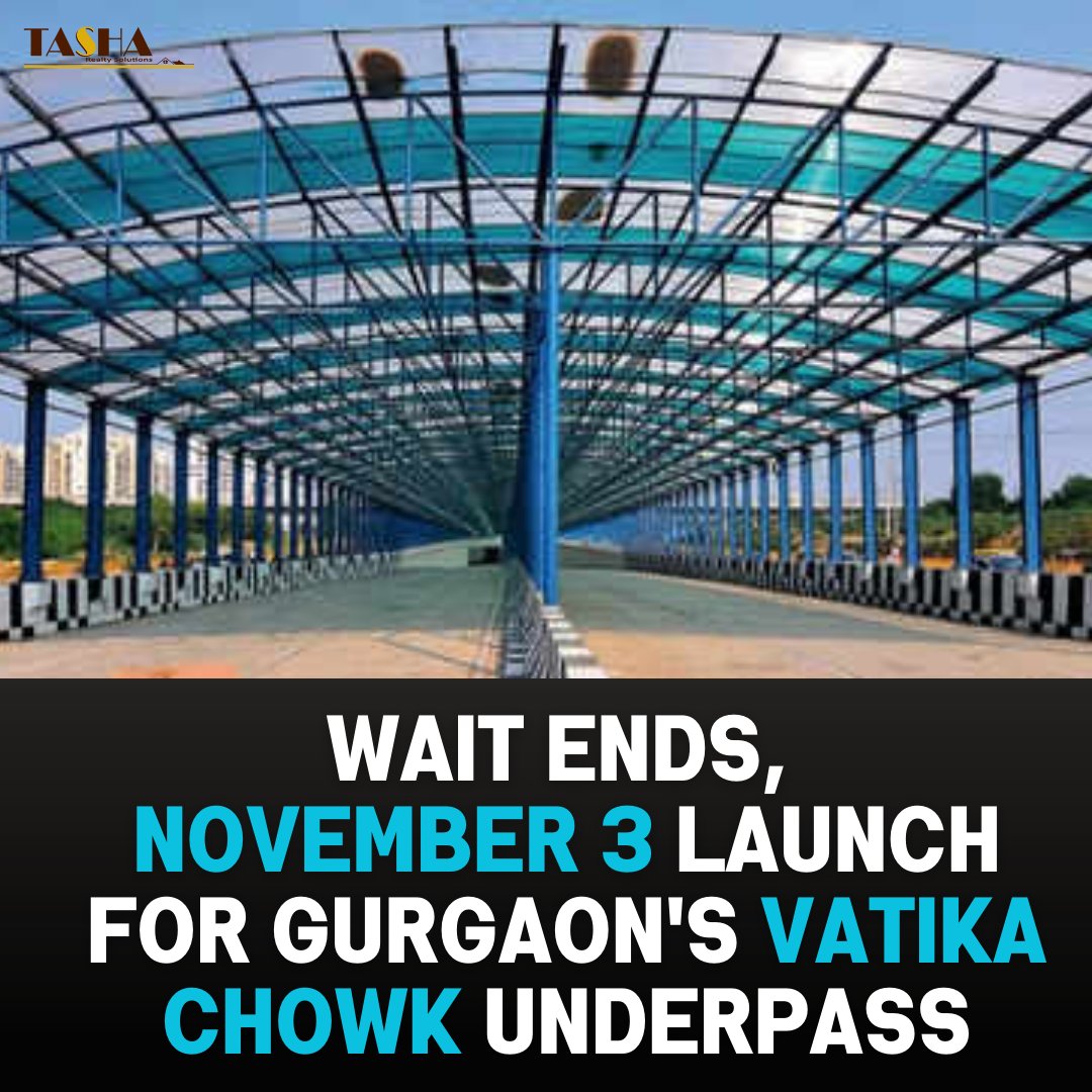 TashaRealty's tweet photo. Wait ends, November 3 launch for Gurgaon's Vatika Chowk underpass.
.
.
https://t.co/8IWbmD5Rdj
.
#news #gurgaonnews #gurgaon #gurgaonrealestate #vatikachowk #inauguration #gurugram #newstoday #mlkhattar #haryana #launch #underpass #waitends #newsupdates #news #india https://t.co/m7WDbQu5jU