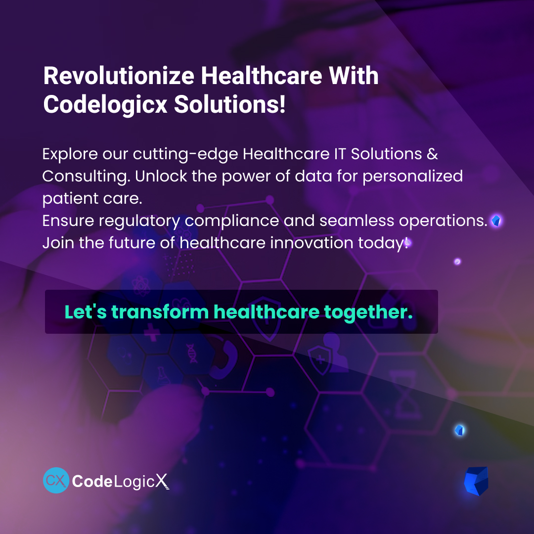 Explore cutting-edge Healthcare IT Solutions with Codelogicx.

Join us in shaping the future of healthcare innovation. 

#HealthcareInnovation #CodelogicxSolutions #codelogicx #HealthTechSolutions #MedicalInnovations #DigitalHealthcare #PatientWellness #HealthTechAdvancements