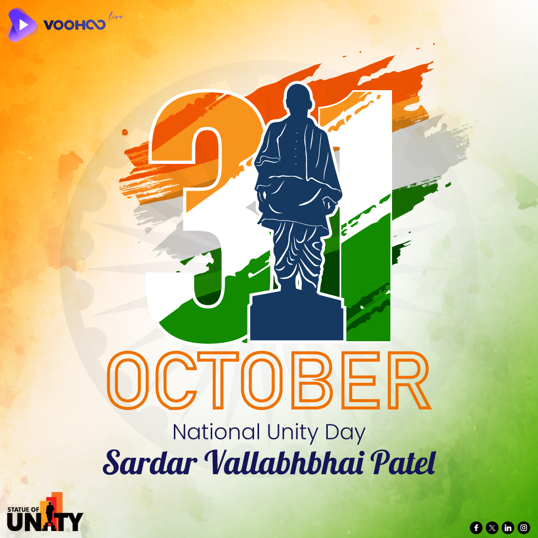 VOOHOOlive's tweet photo. As we celebrate Sardar Vallabhbhai Patel Jayanti, let's take a moment to reflect on his remarkable contributions to our country. Let us all uphold the legacy of this great leader.

#SardarVallabhbhaiPatel #vallabhbhaipatel #VOOHOOlive #livestreaming https://t.co/3MRNMZA31X