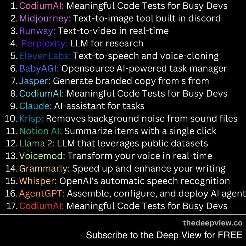 theDeepView's tweet photo. AI tools have millions of users.

But almost NO ONE is using them correctly. Subscribe to the Deep View AI newsletter to learn how for FREE.