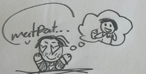 LL3XXINGT0NN's tweet photo. Why draw many of the Main characters of the #FNAFMOVIE  when you can just draw silly little Doug (my hand writing is a mess so so alt text is what it says) https://t.co/UaGJqxTtTP