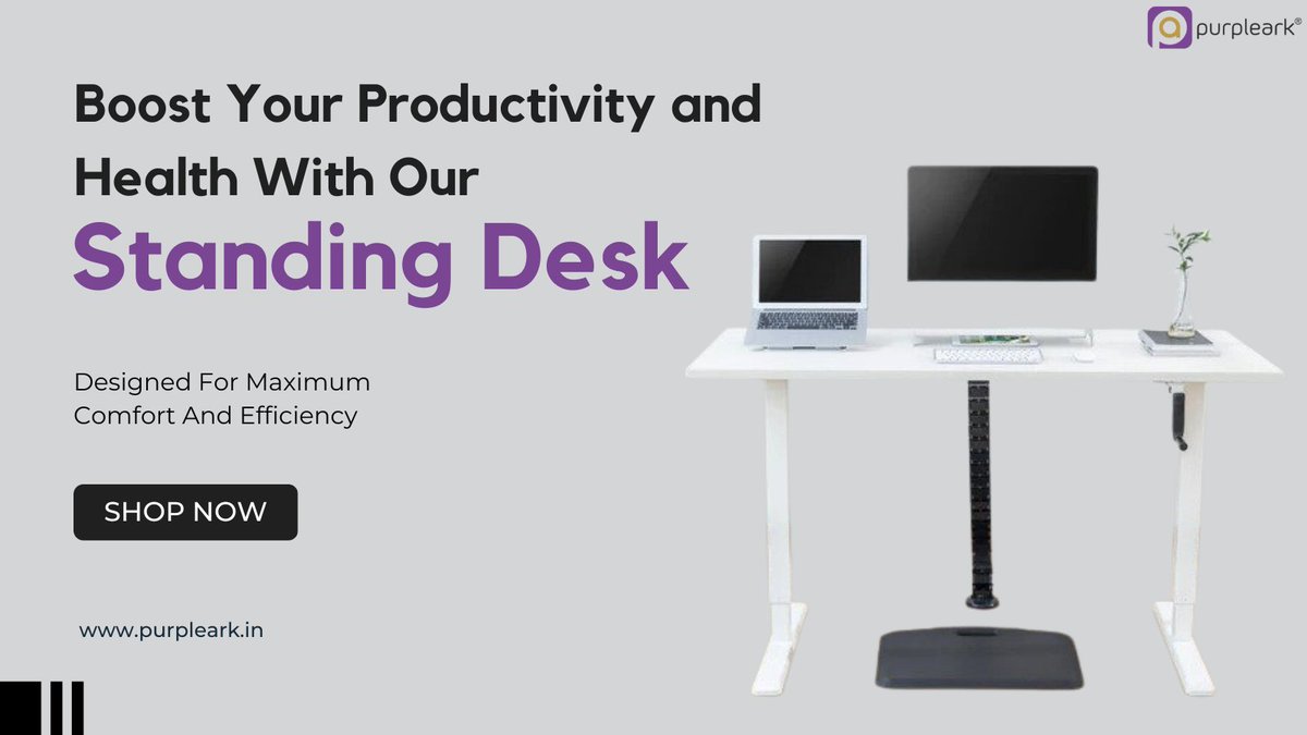 With our adjustable desks, which are built for optimal comfort and productivity, you can elevate your work experience to new heights. 
#WorkSmart #ActiveWorkplace #OfficeHealth #StandUpForHealth #StayActive #DeskGoals #HealthyHabits #OfficeWellness #WorkplaceWellbeing