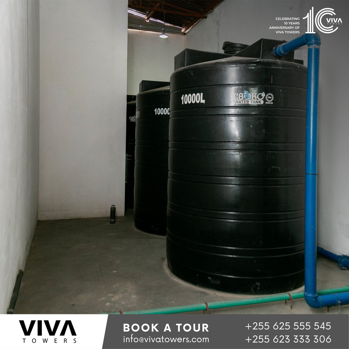 Water conservation at its best: our apartments feature strategic storage systems.
 #vivatowers #vivatowers10years #10yearsanniversary #building #property #Apartment #daressalaam #shopspaces #landmark #apartments #luxuryapartments #officespace #security #commercial #residential