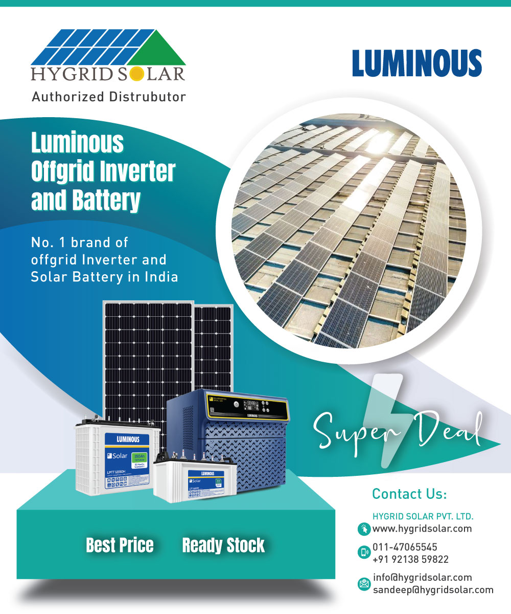 hygrid_solar's tweet photo. Luminous Solar On-Grid Inverter And Battery !!!
HYGRID SOLAR PVT. LTD.
ph: 011-47065545
mail: info@hygirdsolar.com
visit: https://t.co/1Dwbt7HAQi
#hygridsolar pvt. ltd. #luminous #luminoussolarbattery #luminousbattery #solarinverter #solarongridinverter #LUMINOUSINVERTER https://t.co/gnfLBPPLfT