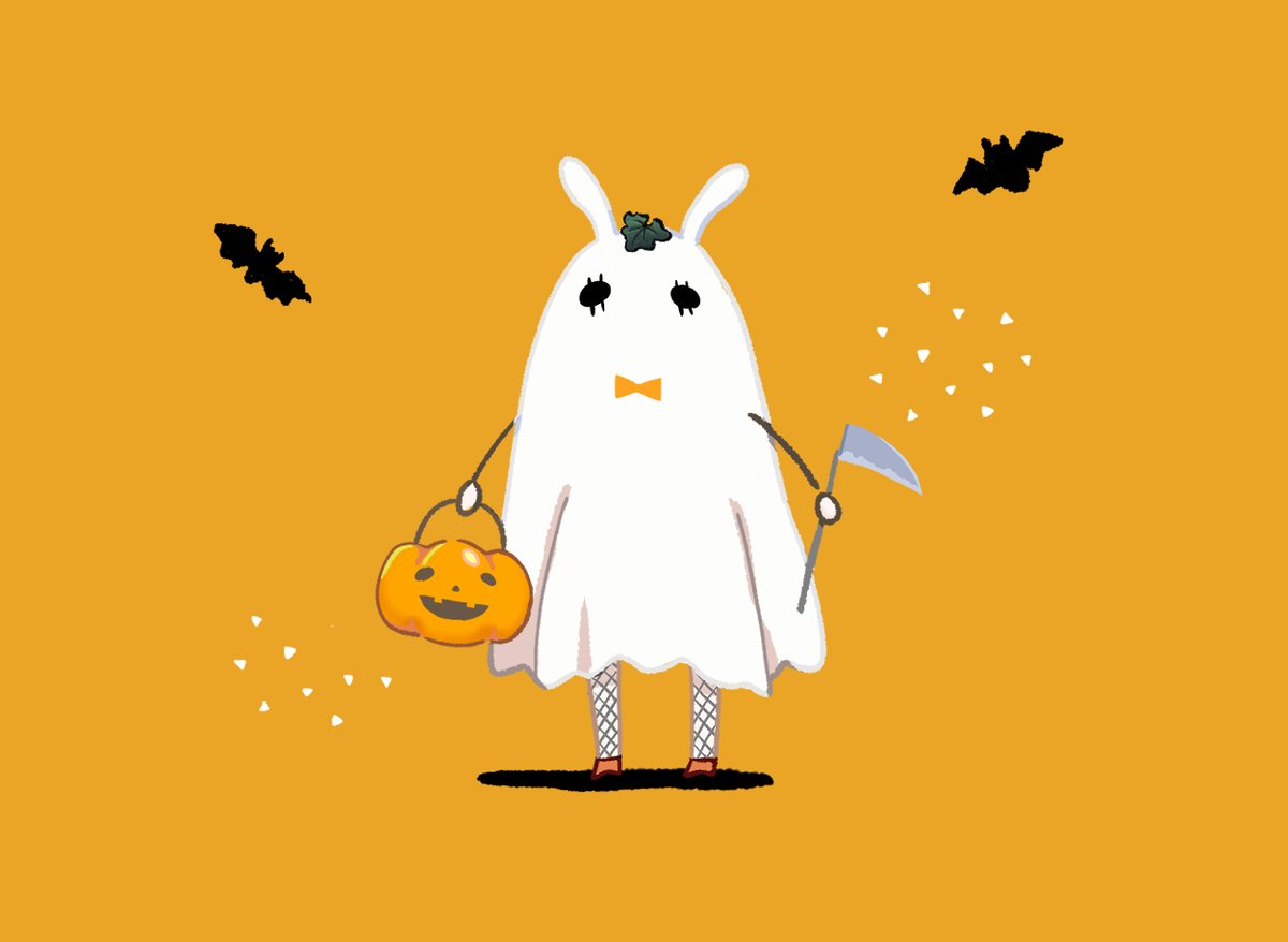 ghost costume halloween orange background no humans bow halloween costume bat (animal)  illustration images