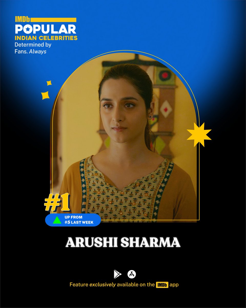 IMDb India (@imdb_in) on Twitter photo <a href="/iamarushisharma/">Arushi Sharma ♡</a> leads this week's IMDb Popular Indian Celebrities Feature after her performance as Jyotsna in <a href="/NetflixIndia/">Netflix India</a> ‘s #KaalaPaani 💛 ⭐️ <a href="/iamarushisharma/">Arushi Sharma ♡</a> leads this week's IMDb Popular Indian Celebrities Feature after her performance as Jyotsna in <a href="/NetflixIndia/">Netflix India</a> ‘s #KaalaPaani 💛 ⭐️