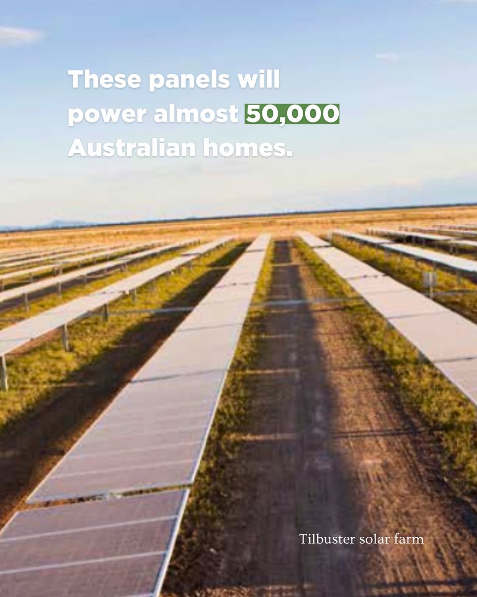 We’ve ticked off this solar project in regional NSW. Powering almost 50,000 homes - that’s more than the population of Dubbo. Even better - we’ve got more than 100 renewable energy projects like this one in the pipeline.