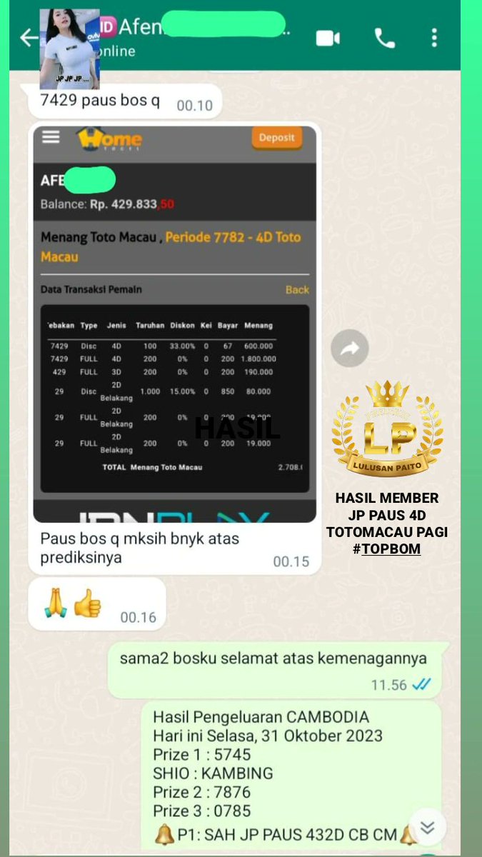 LulusanPaito's tweet photo. #MENANG4DTOTOMACAU #BOCORAN4D #AKURAT #TOPBOM #ANGKAJITU

info angka jitu akurat hubungi:
https://t.co/jmkAbsS43v https://t.co/lffzqVSYpM