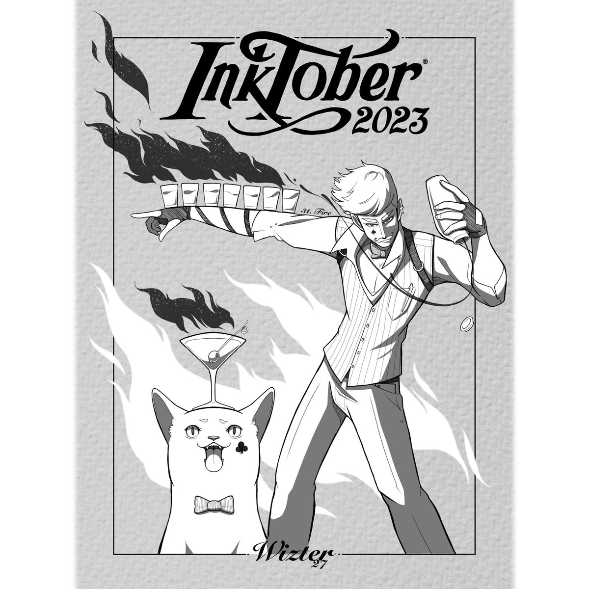 Wizter27's tweet photo. [ INKTOBER DAY 31 : FIRE ] Right Mix 🍸

#inktoberrire #inktober #inktober2023 #charecter #charecterdesign #anime https://t.co/7C44ZiiZNK