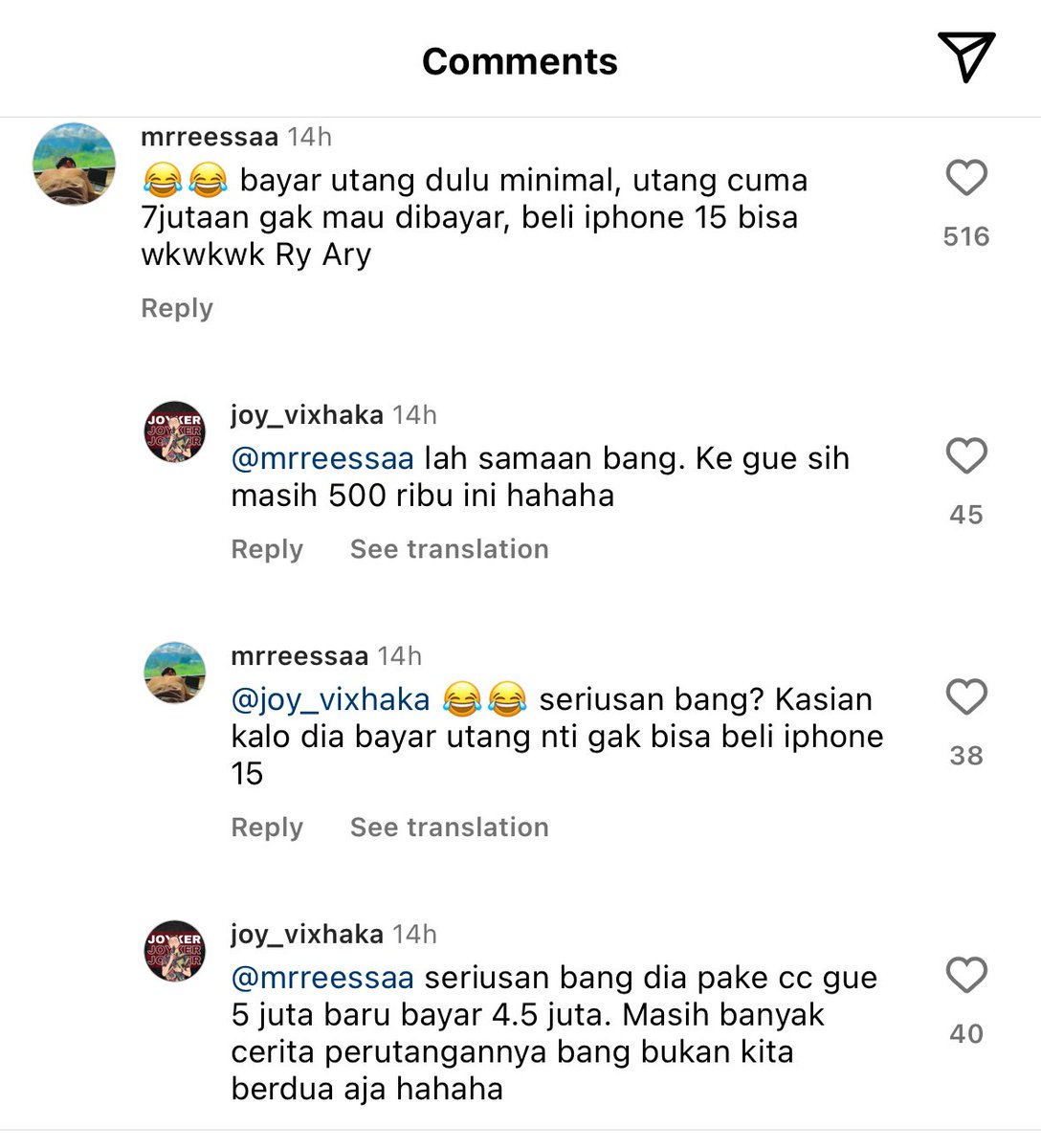 deddyhuang_'s tweet photo. Pastikan kalau mau bergaya itu disesuaikan sama kemampuan 😁

Beli iPhone 15 mampu tapi bayar utang ke orang kagak mampu. https://t.co/tBUyeaI2R4