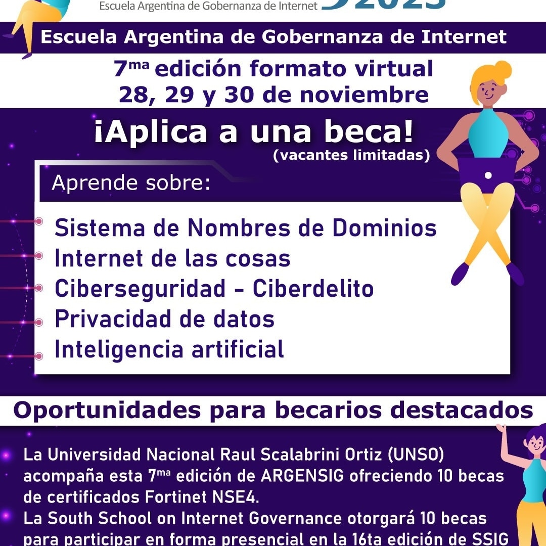 #ARGENSIG2023 ofrece becas gratuitas y oportunidad de capacitación para #becarios #destacados : - La UNSO acompaña esta 7ma edición de ARGENSIG ofreciendo 10 becas de certificados Fortinet NSE4 - @SSIGLAC 2024 otorgará 10 becas presenciales Aplica aqui argensig.org/argensig2023/