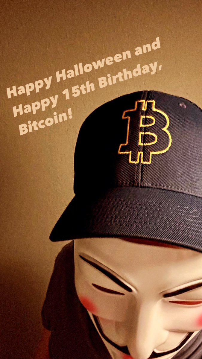 marcpbernegger's tweet photo. Happy Halloween and Happy 15th Birthday, Bitcoin! https://t.co/Cajczv7LsE