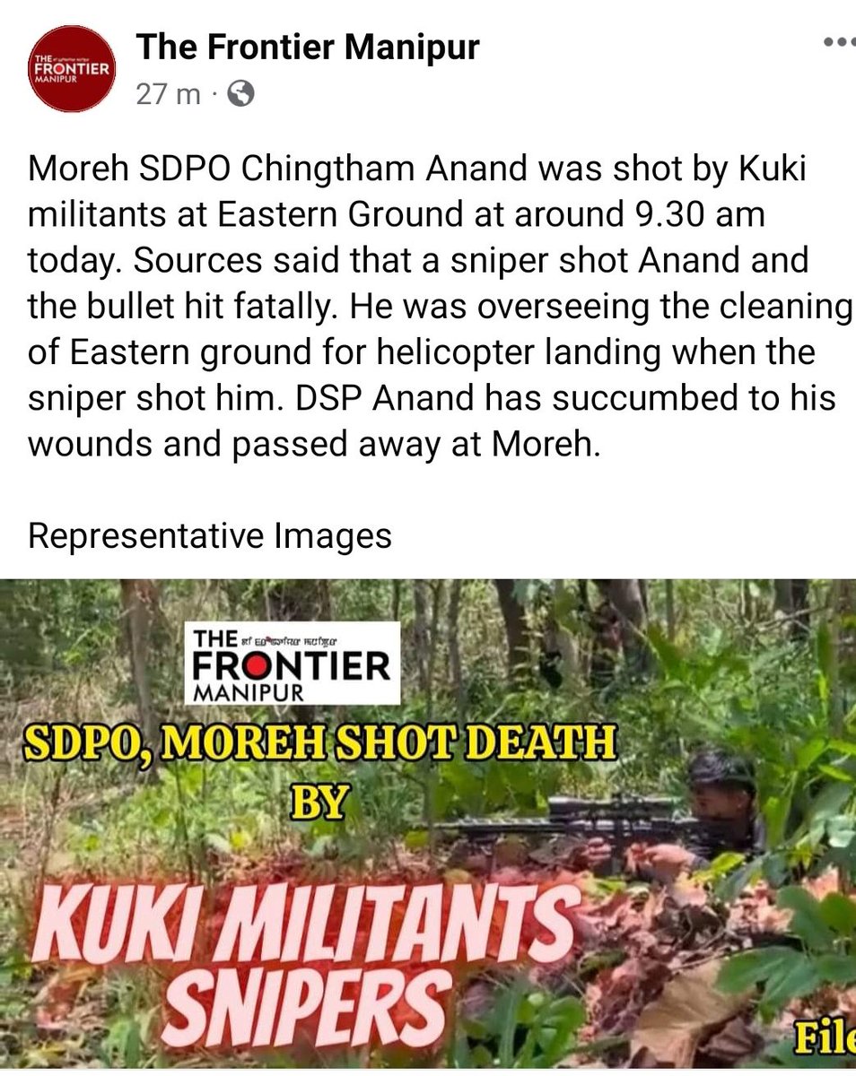 Sannalembi's tweet photo. Are we supposed to live at the mercy of #KukiNarcoTerrorists? Manipur state force &amp; Meiteis will never be safe as Kukis &amp; their militants pose a looming threat to them always unless a stringent action is taken up against #KukiNarcoTerrorism. @NBirenSingh #SaveMeiteiSaveIndia https://t.co/0BXRHGWq2O