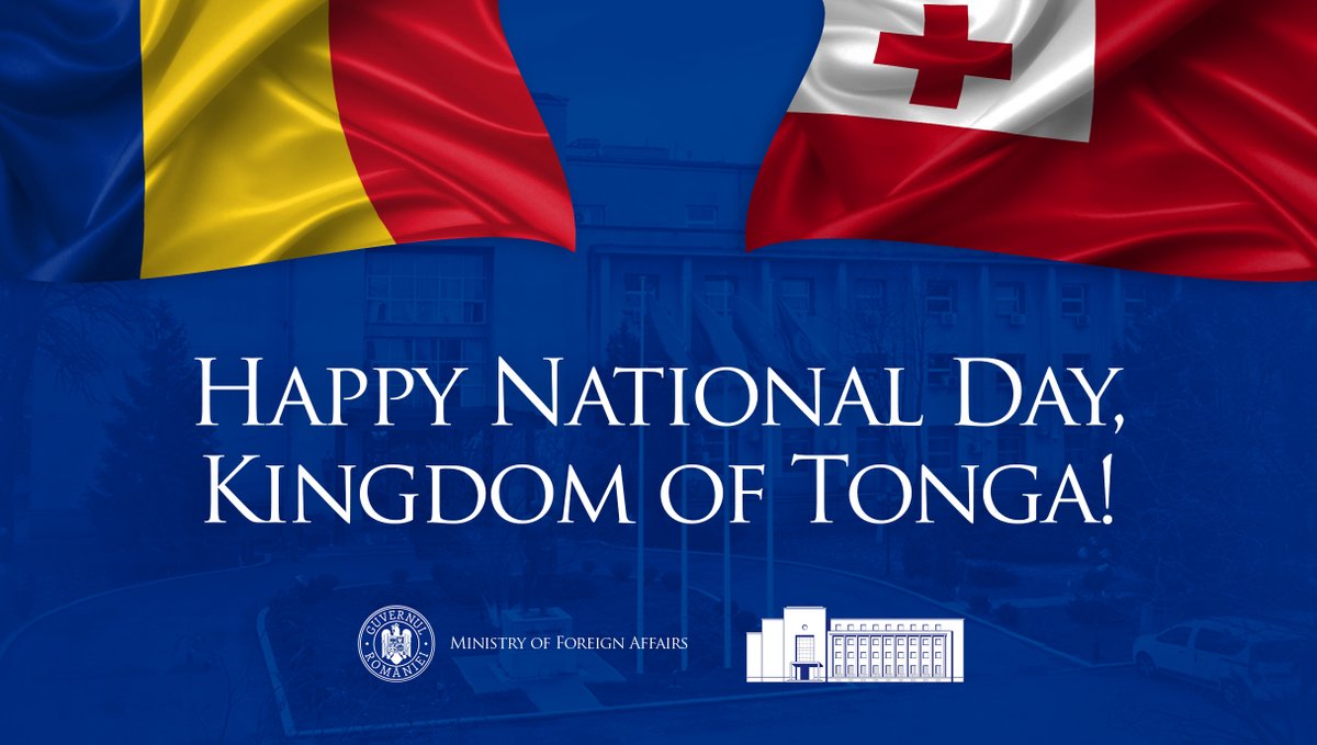 Ministry of Foreign Affairs of Romania 🇷🇴 (@maeromania) on Twitter photo Today, the people of the Kingdom of #Tonga celebrate the anniversary of the adoption of their nation’s Constitution. Our very best wishes for peace and prosperity to the people of Tonga. Happy National Day! Today, the people of the Kingdom of #Tonga celebrate the anniversary of the adoption of their nation’s Constitution. Our very best wishes for peace and prosperity to the people of Tonga. Happy National Day!