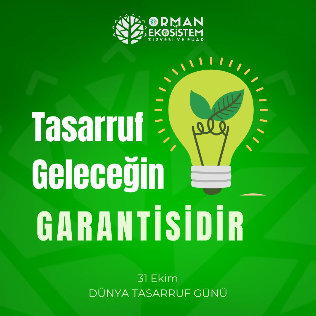 👉 Günlük hayatımızda yapacağımız bu basit değişiklikler, büyük bir fark yaratabilir.
📷 31 Ekim Dünya Tasarruf Günü Kutlu Olsun! 

#tasarruf #tasarrufgunu #dunyatasarrufgunu #31ekim #yeşildünya
