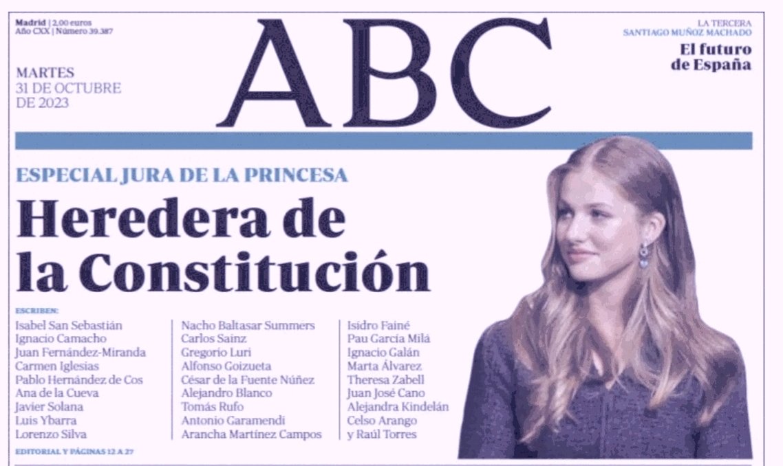 rosamariaartal's tweet photo. Heredera ¿de la Constitución? https://t.co/rN9HOOxI64
