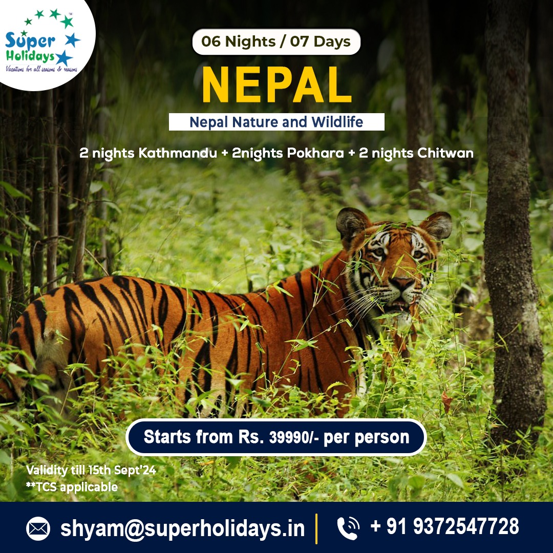 Embrace the serenity of the Himalayas with our Nepal travel package. 🏔🌄🏯🙏🇳🇵 🌿🦌🐘🦁🐾 #nepalwildlife #NepalSafari #CultureTravels #nepalexperience #ExploreNepal #BucketListDestination #NepalDiaries #HimalayanAdventure #travelwithsuperholidays