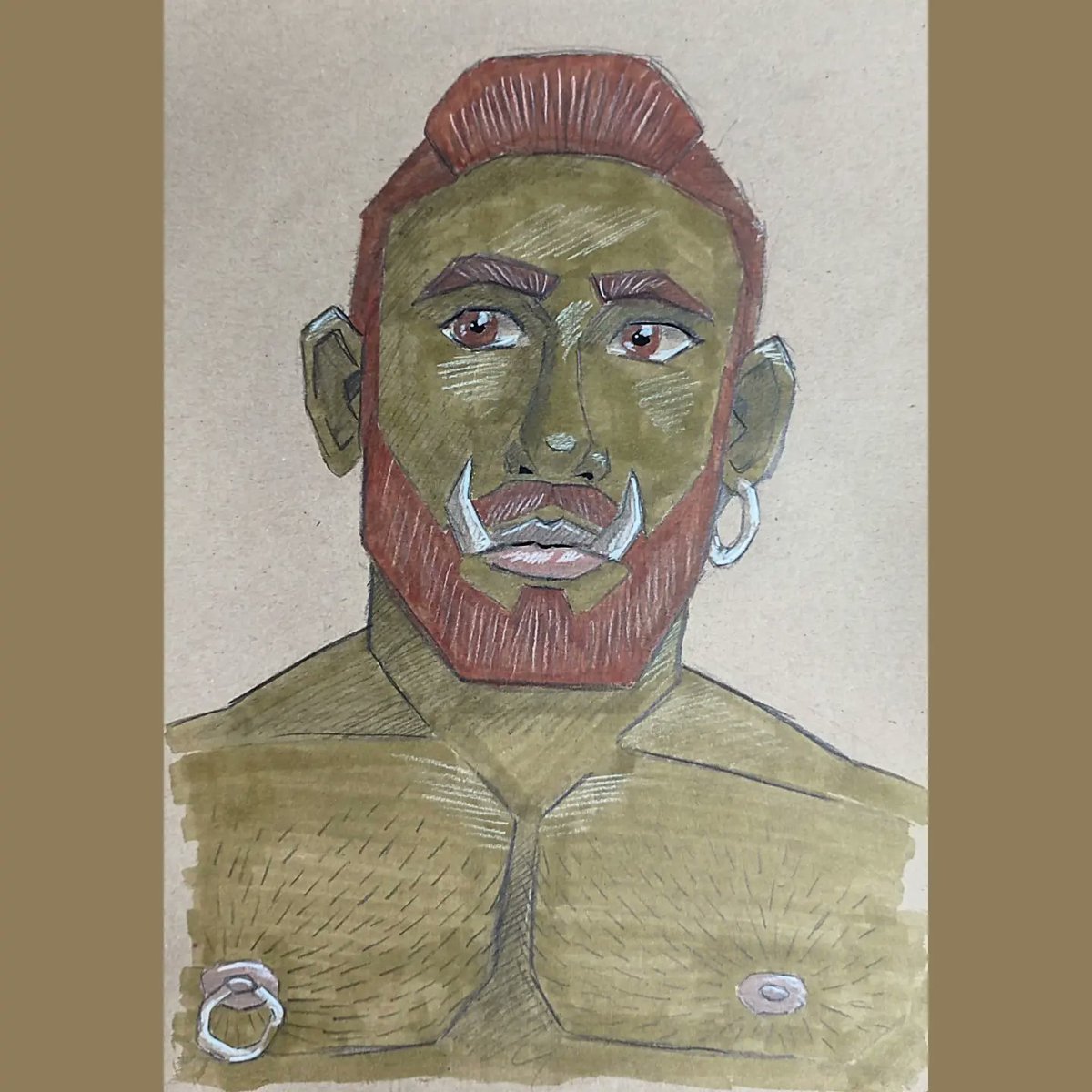 bearustration's tweet photo. Happy halloween🎃

Sexy bearded orc

#art #artwork #drawing #gaymen #gayillustration #gaydrawing #gayorc #orc #sexyorc #beardedorc #pircing #nipplepiercing #halloween #gayhalloween #happyhalloween #happygayhalloween #gaybears #gaybear #gaybeard #gaycute #gay #bear #beard #bearded https://t.co/yZONZju42o