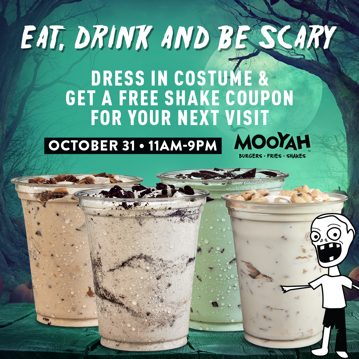 Happy  Halloween! Bring the kids (big and small) in costume for lunch or dinner and @MOOYAHBurgers Newington CT has a treat for you. @NewingtonPS @NewingtonCTgov @CCSU @NewBritainHigh @MagnetTrinity @lrwlibrary @NCTVNewington