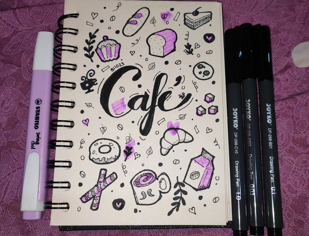 shireishou's tweet photo. Sebelum masuk Nanowrimo, nge-Doodle sejenak.
Pake sketchbook baru. Nyehehehe Art kreation Sketchbook A6.
#ShireishouMenggambar
#Foodillustrator
#IndonesianArtist
#CafeArtwork
#CoffeeShopSketches
#FoodieDoodles #SketchYourSnack
#DoodleMyDish https://t.co/mOyUdrnSMC