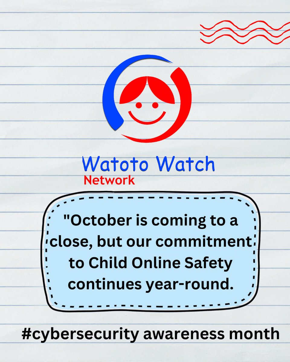 WatotoWatchNet's tweet image. #ChildOnlineProtectionAwareness
#CyberSecurityAwarenessMonth2023
To help children navigate the Internet safely, you must invest time to educate them on the risks they are likely you come across online and what action to take.

For any advice on how to handle a Child Online Safety…