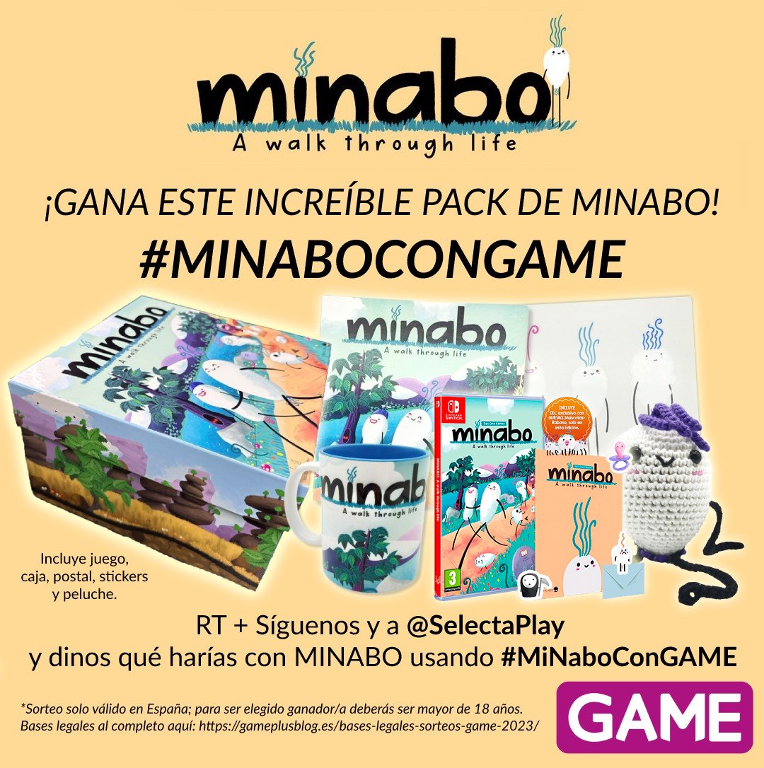 VideojuegosGAME's tweet photo. 🎃 Qué Halloween ni qué Jalougüin… ¡lo que importa hoy es #Minabo! 🎃

GANA un PACK del juego + mogollón de cosas extra.

🔄 REPOST + Síguenos y a @SelectaPlay.
📲 Responde citando a un amigo con #MiNaboConGAME.
⏱️ Participa hasta el 02/11/2023 a las 23:59h.

Consigue ya el juego aquí ➡️ https://t.co/KQKYAdfXsI

BBLL ➡️ https://t.co/2T6OchQ0oU