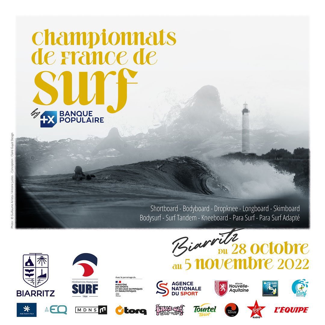 DestinationBtz's tweet photo. En raison des conditions météorologiques annoncées , les épreuves des championnats de France de surf 🏄‍♀️ se termineront le mercredi 1er novembre au soir. 
👍Le village et les soirées restent programmés.

https://t.co/1qv1DsfFDG https://t.co/kSdyPzJv13