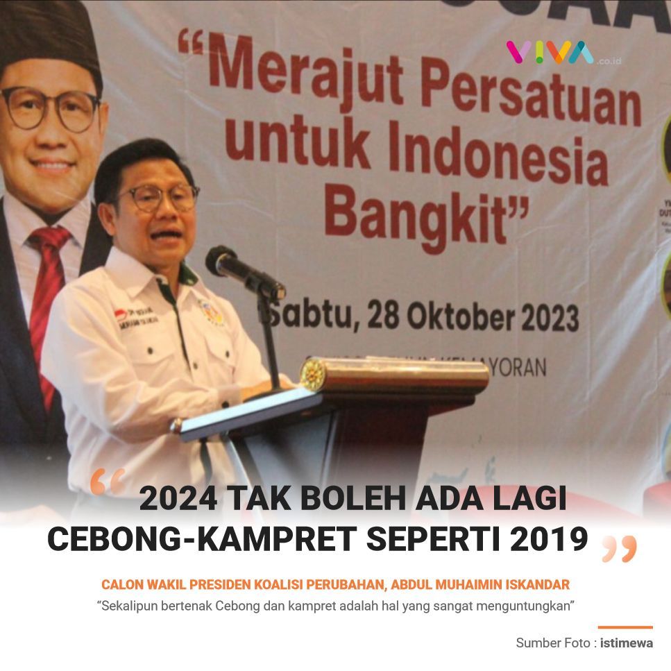 VIVAcoid's tweet photo. Inisiator Badan Persaudaraan Antariman (Berani), Abdul Muhaimin Iskandar yang juga Calon Wakil Presiden Koalisi Perubahan sebut sekarang sudah selesai adu domba Cebong Kampret seperti Pemilu 2019.
https://t.co/vh9J5DOltv
___
#vivacoid #cakimin #pemilu2024 #cebong #kampret https://t.co/d1J5Q2KIkk