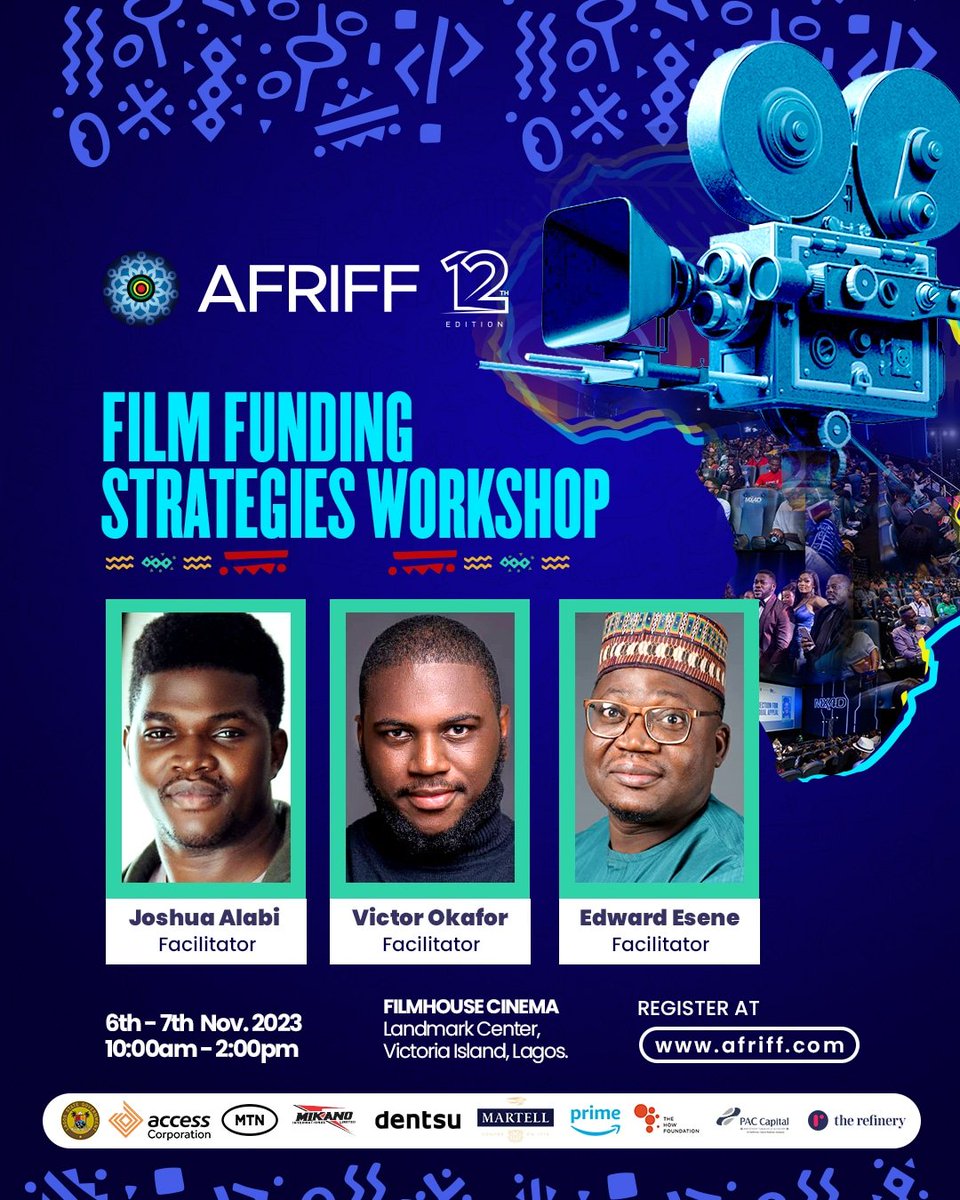 Joshalabii's tweet photo. Workshop!
Happy to be sharing with participants at this year's @afriff
What you need to know and do to access funding, positioning yourself and your brand for opportunities, strategic alliances to create and using your story to sell your story. 
@victor_okafor @EdwardEsene2 https://t.co/gmWSOAim86