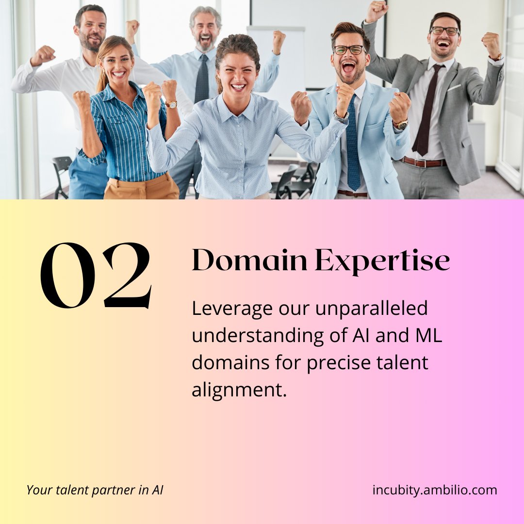 Incubity1's tweet image. 1/2
Elevate your AI and ML capabilities with Incubity. Leverage our expertise, domain knowledge, and expert network.

Visit us: incubity.ambilio.com

#talentbuilding #hr #corporatetraining #artificialintelligence #machinelearning