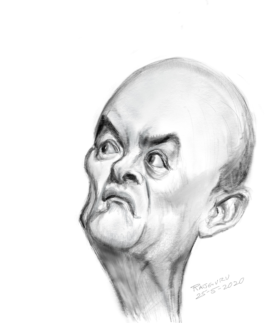 Time to dust off this old sketch of #DominicCummings expected at the #CovidInquiry later today.                             #BorisJohnson