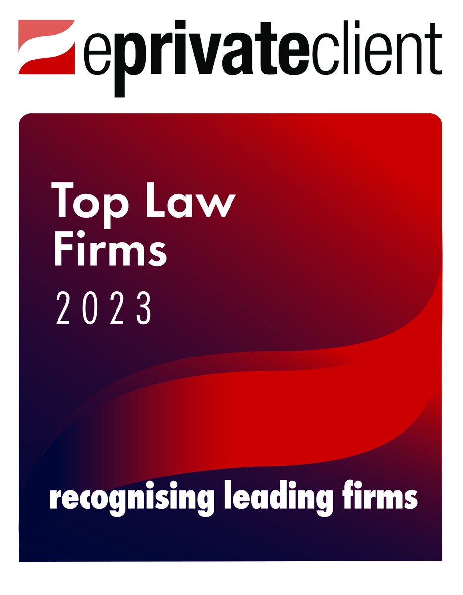 We are delighted to have been named by eprivatclient as one of the Top Law Firms 2023 - congratulations to our brilliant lawyers! This industry recognition is based on data collected from a survey of over 150 law firms in the UK. #eprivateclient #toplawfirm