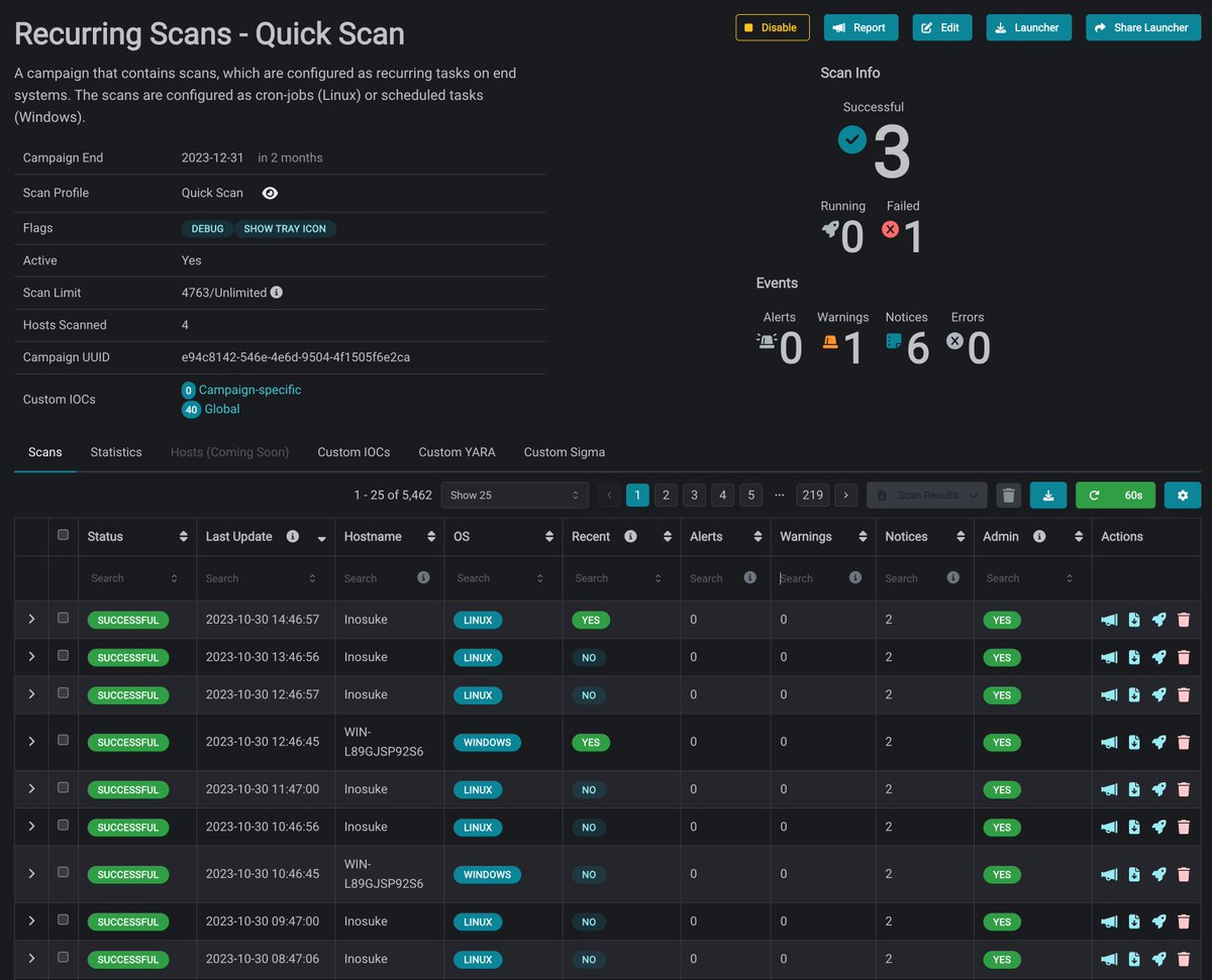 cyb3rops's tweet image. Introducing THOR-Cloud Lite 🌩️: Seamless On-Demand Forensic Scanning Made Easy

- apply YARA + Sigma + IOCs
- it&apos;s free
- many more features upcoming

Blog 📘
nextron-systems.com/2023/10/30/int…

Release Session 📺
youtu.be/ApeXFnFkKZg

Register for Free ⚡️
thorcloud-lite.nextron-systems.com/ui/register?ut…