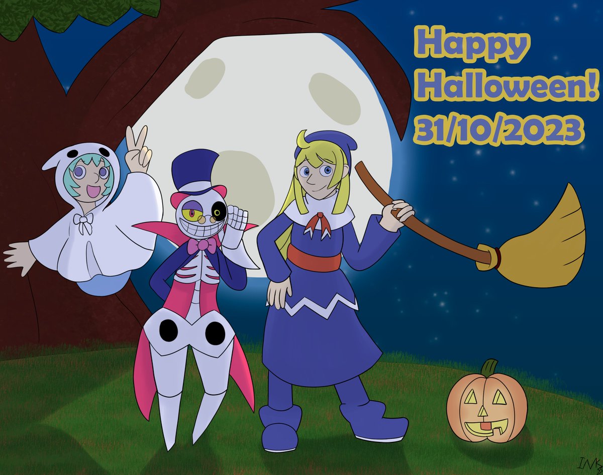 ink_lightning's tweet photo. Wanted to draw something for Halloween and drew some Puyo characters, including Witch!
#PuyoPuyo #ぷよぷよ #dapperbones #おしゃれコウベ #ウィッチ生誕祭 #ウィッチ #witch #ウィッチ生誕祭2023 #ぷよぷよテトリス2 #ぷよぷよ #puyopuyotetris2 #yuandrei #halloween #HappyHalloween https://t.co/ueWJ3fJ2k7