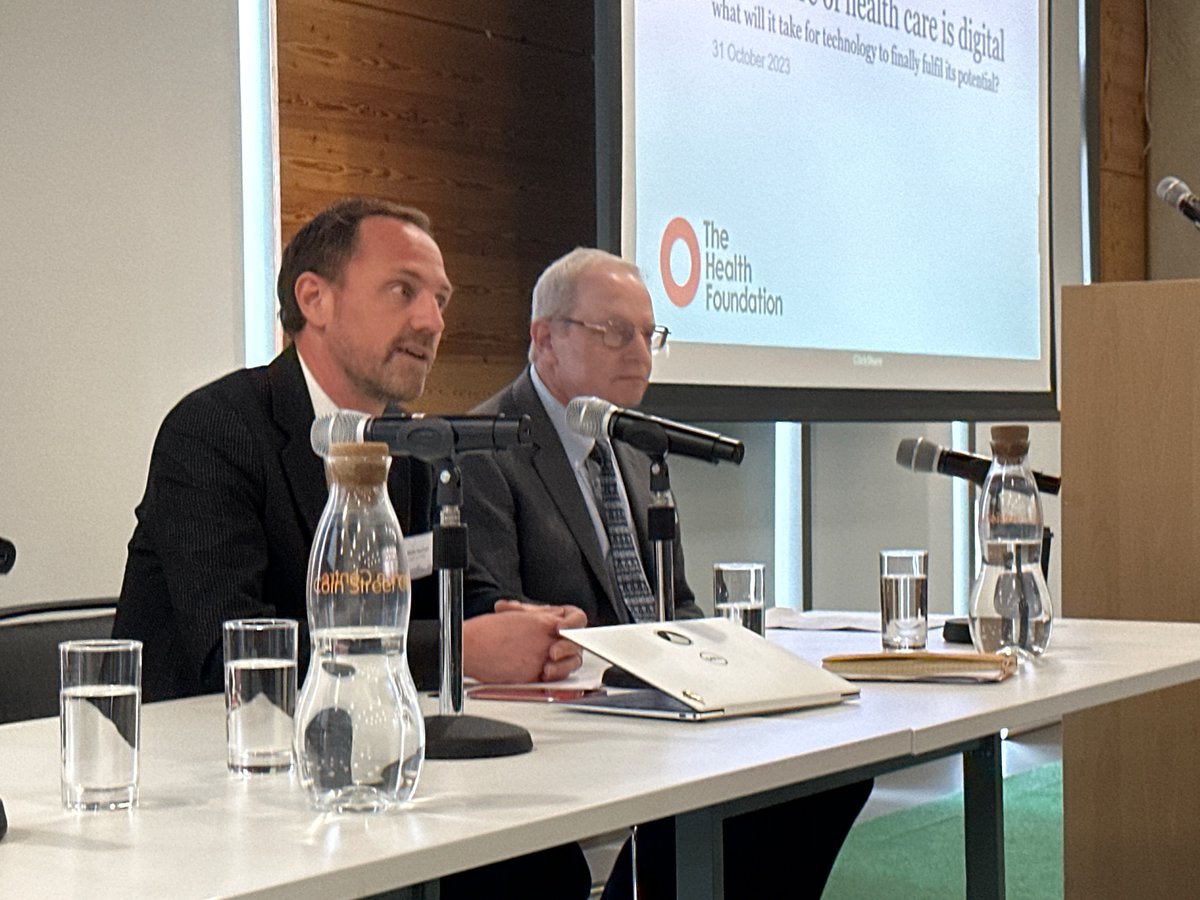 Pleased to be speaking @HealthFdn event with @maltegerhold @bobwachter on #AI opportunities in health #digitalhealthfuture - we have high hopes for the future… (and views on how to address the challenges)