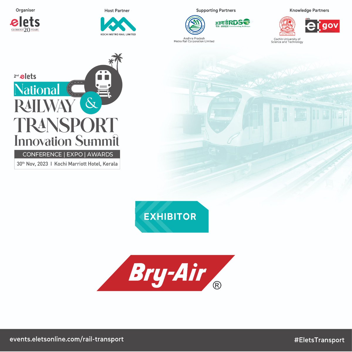 egovonline's tweet photo. #PartnerAnnouncement
We're delighted to announce that @Bry_Air is now a part of the 2nd Elet National Railway Transport & Innovation Summit as Exhibitor.
Express Interest: https://t.co/y6CanoWApd
#eletsTransport https://t.co/4UwywmTdnI