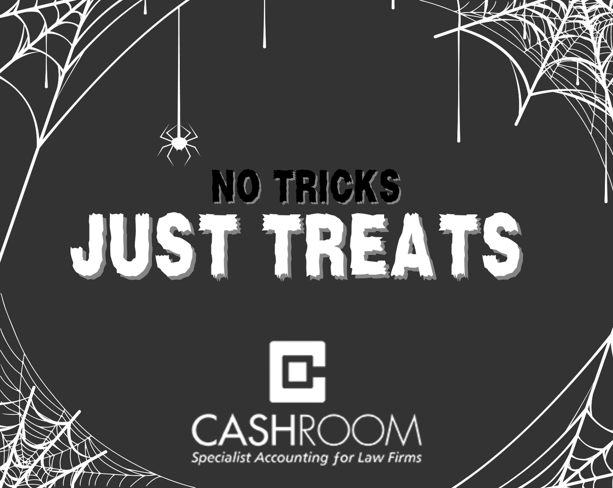 Don't let financial frights spook you this Halloween! 

#Cashroom support over 250 law firms across the UK with compliant, streamlined legal accounting. Our legal cashiering services are a treat you won't want to miss! 

#LegalAccounting  #HappyHalloween #Cashiering