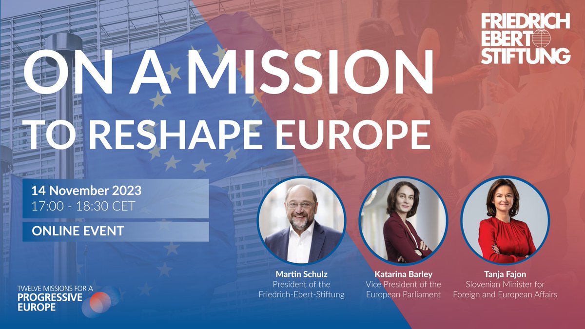 The European #elections in 2024 will be crucial for the future of the #EU.
Our "12 Missions for a Progressive Europe" offer forward-looking ways to improve the daily lives of Europe's citizens. #MissionsEU
🗓️ 14.11. |🕔17-18:30 CET | 💻Zoom
Register: 
fes.de/en/politics-fo…
