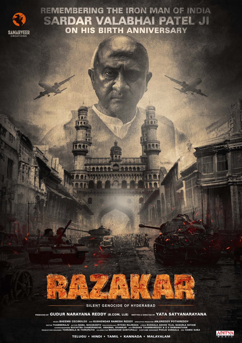 Team of #Razakar movie unveiled posters of #SardarVallabhbhaiPatel on #SardarPatelJayanti