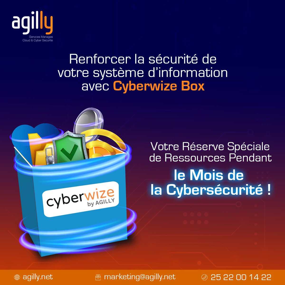 AgillyMobility's tweet photo. Le Mois de la #Cybersécurité tire à sa fin, mais notre engagement envers votre sécurité en ligne ne faiblit pas. C'est pourquoi nous vous présentons notre trésor numérique : le CyberWize Box👉 https://t.co/SCdplseBOB
🔒💻 #CyberSecurité #CyberWizeBox #CyberMois #AGILLY #Cyberwize https://t.co/ZDY7K0feeO