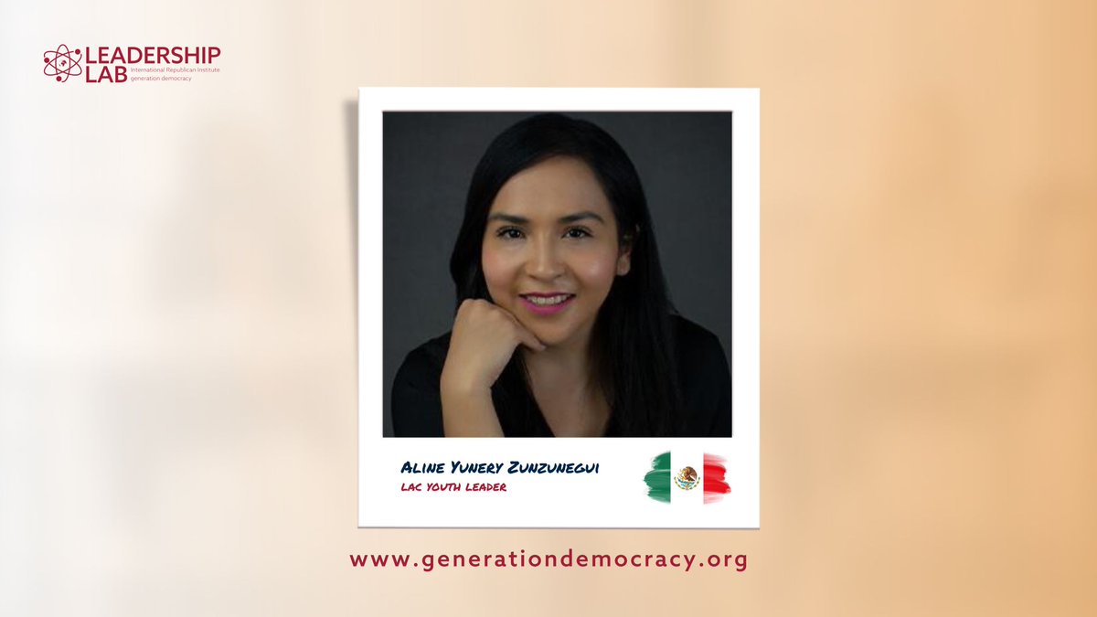 IRIGenDem's tweet photo. Meet Aline Yunery Zunzunegui from 🇲🇽 an inspiring @IRIglobal GenDem member!
👏 @AlineZunzunegui GenDem Journey: "GenDem gave me a complex understanding of youth participation worldwide and how we can reshape a better world as a global community."
#GenDemLeadershipLab https://t.co/ztEtlcFhGk