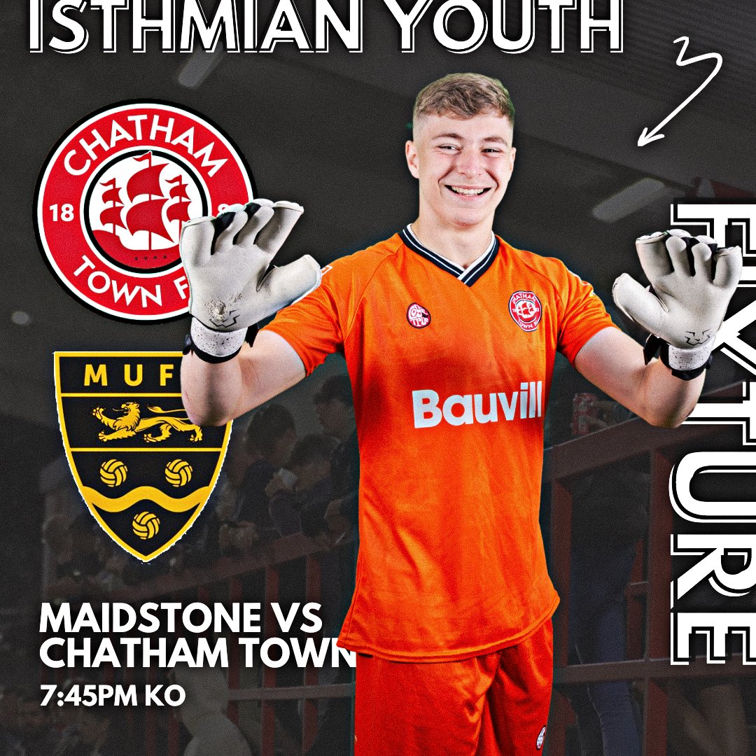 𝗔𝗖𝗔𝗗𝗘𝗠𝗬 𝗕𝗢𝗬𝗦: 𝗜𝗧'𝗦 𝗠𝗔𝗧𝗖𝗛𝗗𝗔𝗬

🆚 @MaidstoneUnited
📍 Gallagher Stadium
🏆 <a href="/IsthmianLeague/">The Pitching In Isthmian League</a> Youth
⏱️ 7:45pm KO

🔴⚪⚫ #UpTheChats