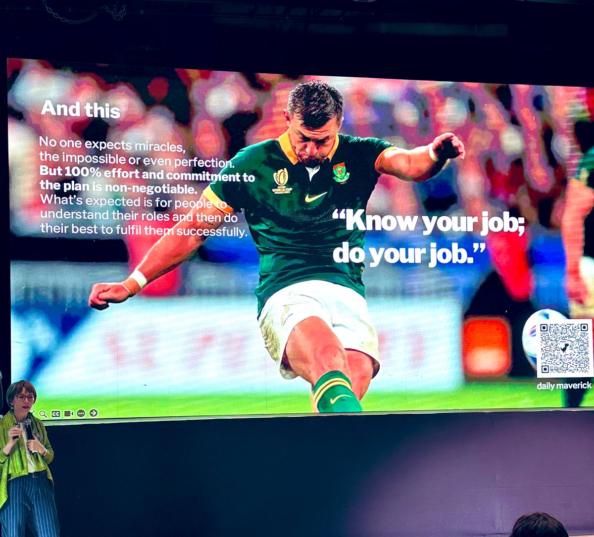 I wonder if the Boks know how inspiring they are, both on and off the pitch.💚 
#WeAreNedbank #CREATE23