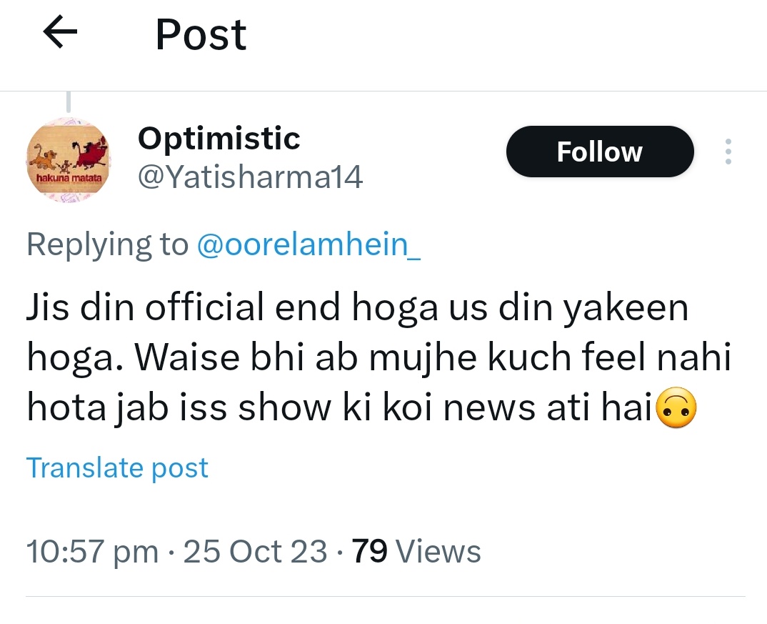 PTruth23's tweet photo. Lol some people don't hv anything to do with show &amp; FL but always come and bark about those things which they are least bothered #AshiSingh https://t.co/7diqIuaHUn