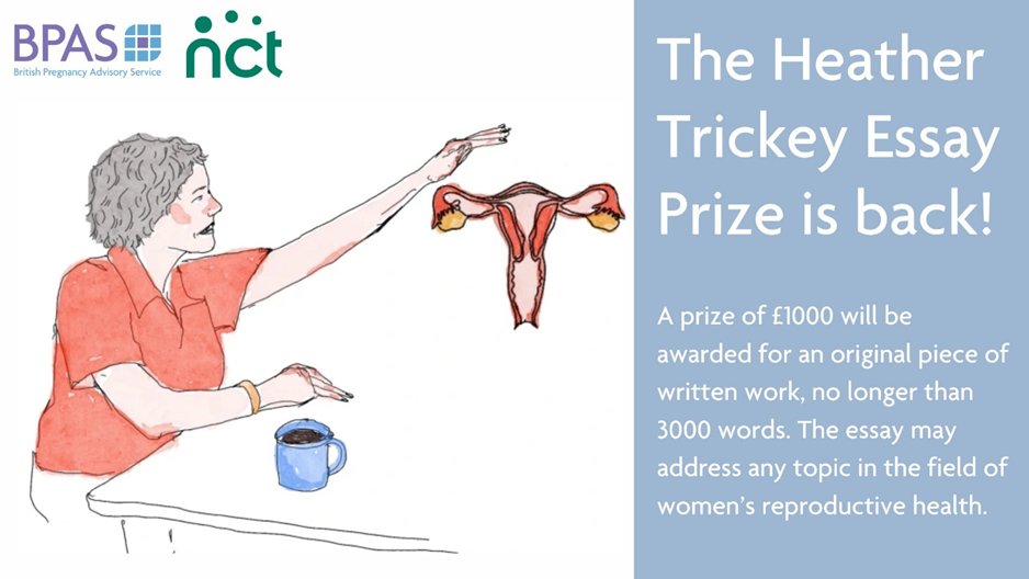 The Heather Trickey Essay Prize 2023 is now live! Deadline 8th Jan 2024. Essays should: ⭐️Identify a specific area of women’s reproductive health ⭐️Be realistic & identify barriers for change ⭐️Be solution-focused Winner receives a £1000 prize. heathertrickeyprize.org/the-essay-priz…
