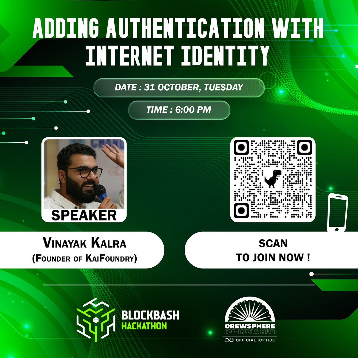 icphub_IN's tweet image. Join us today for the BlockBash Workshop on ‘Adding Authentication with Internet Identity’.

🗓️31st October
⏰ 6 pm Onwards
💻 Link to join: meet.google.com/tpq-ifju-qbw

The session you absolutely can&apos;t afford to skip.
#ICPhubs #Blockbash #Blockbasher