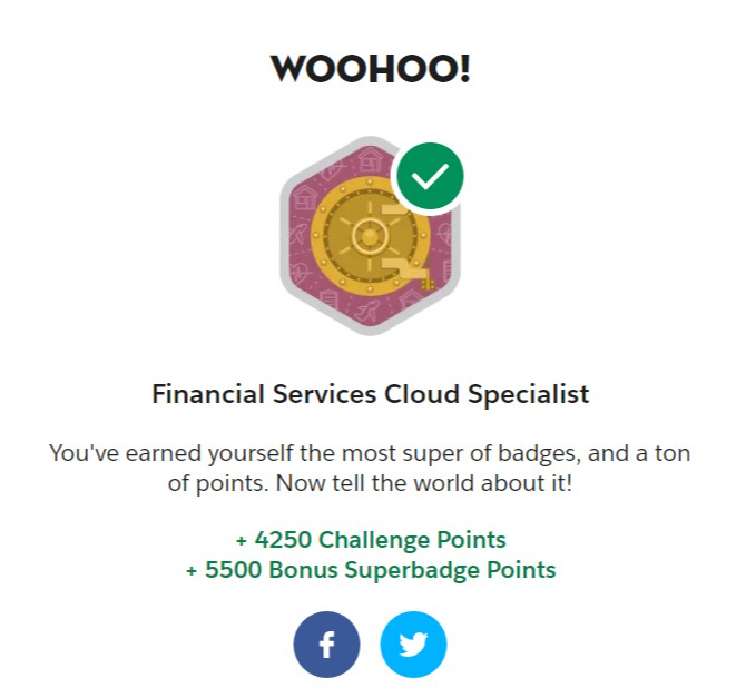 Stevefolquer's tweet photo. Big achievement for me, just got the Superbadge on Salesforce Financial Services Cloud @Trailhead by @Salesforce...It only took me around 10h...But I got big knowledge on it... 😅 💪 🤘 #salesforce #financialservicescloud #salesforcefinancial #salesforceadmins https://t.co/B9FL7i0IYn