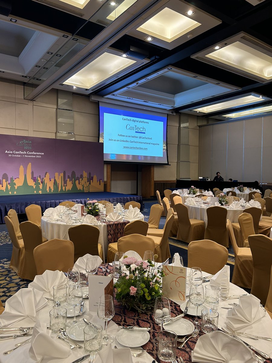 The Gala Dinner is being set up and we look forward to welcoming everyone from 7pm, where the #AsiaCanTech2023 award winners will also be announced – an event not to be missed! #awards #canmaking