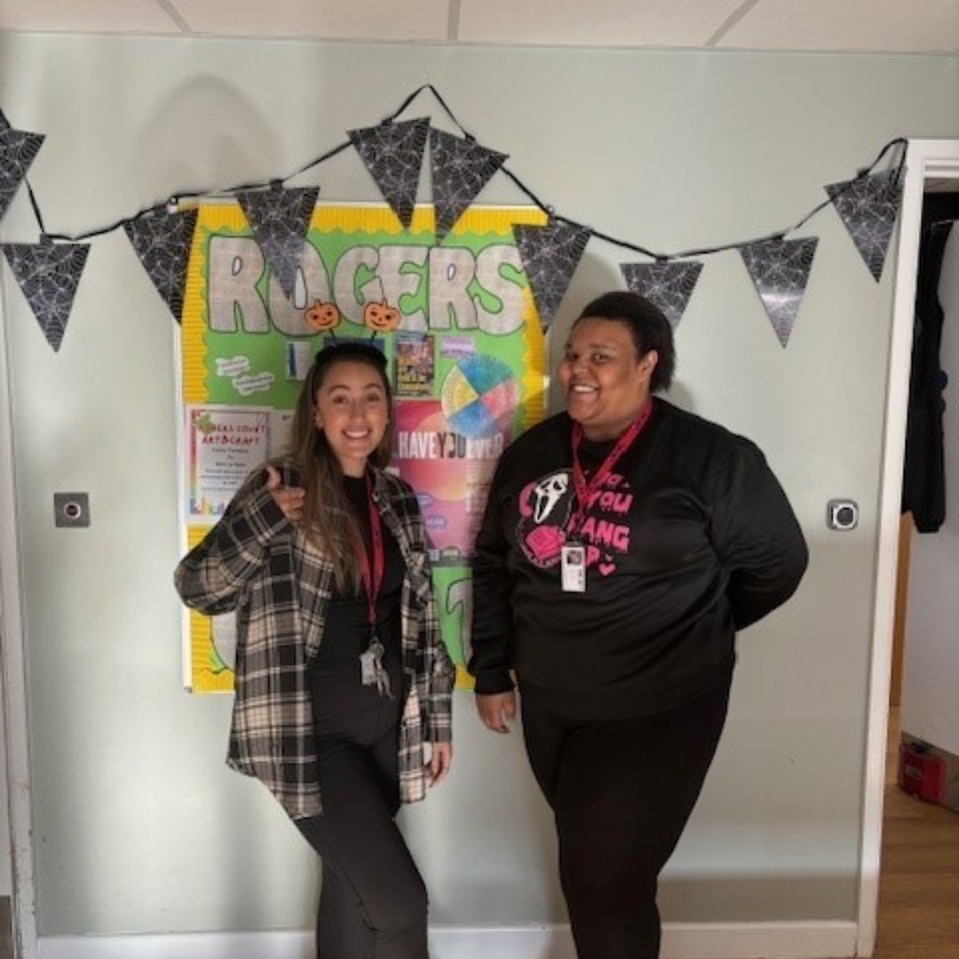 The staff and residents at Rogers Court are looking forward to a spooky afternoon 👻🦇 The team have decorated the space and are having snacks, tea, coffee and will be doing some arts a crafts.  Happy Halloween 🎃